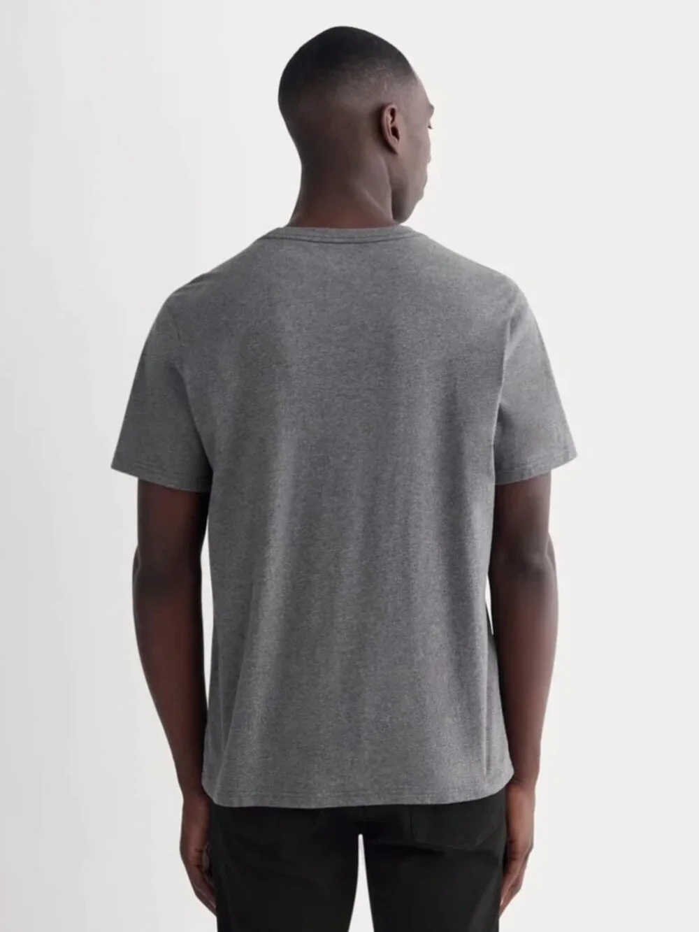 New Everlane The Essential Organic Crew Tee In Heathered Charcoal Size S - Picture 2 of 8